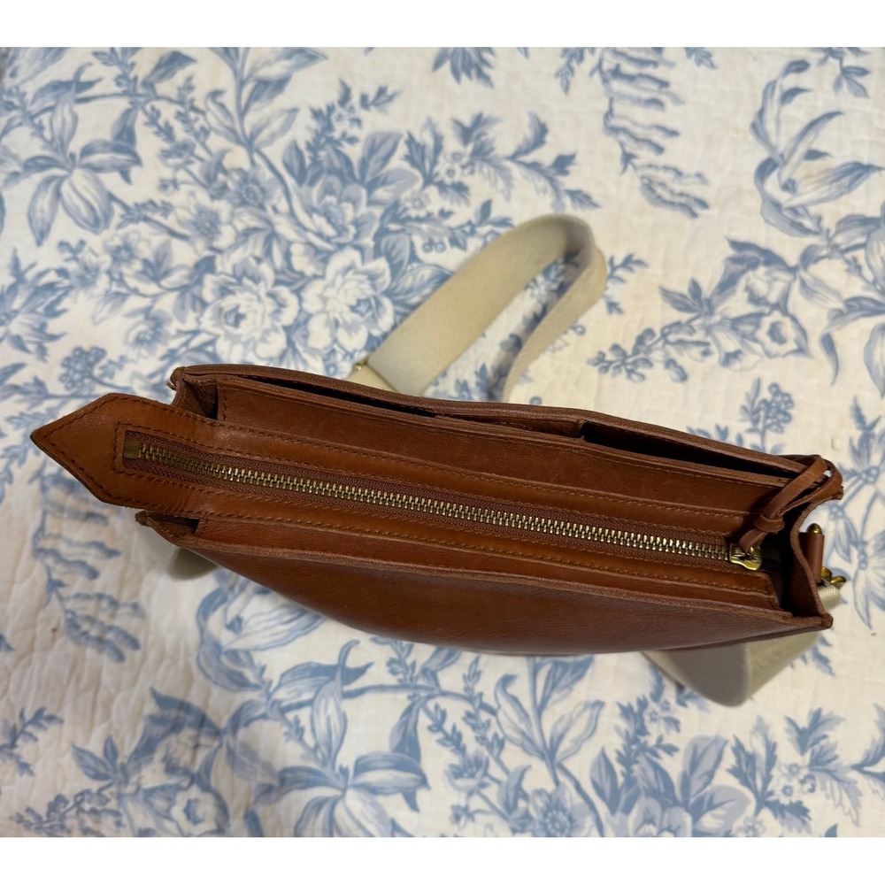 Madewell Womens The Transport Macie Saddle Bag, Brown Leather, Crossbody Purse